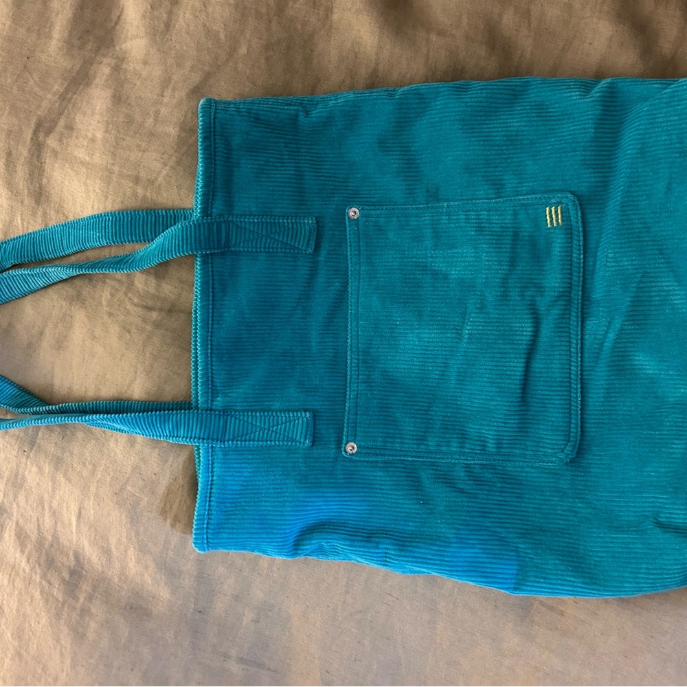 Urban Outfitters Teal Corduroy Tote Bag